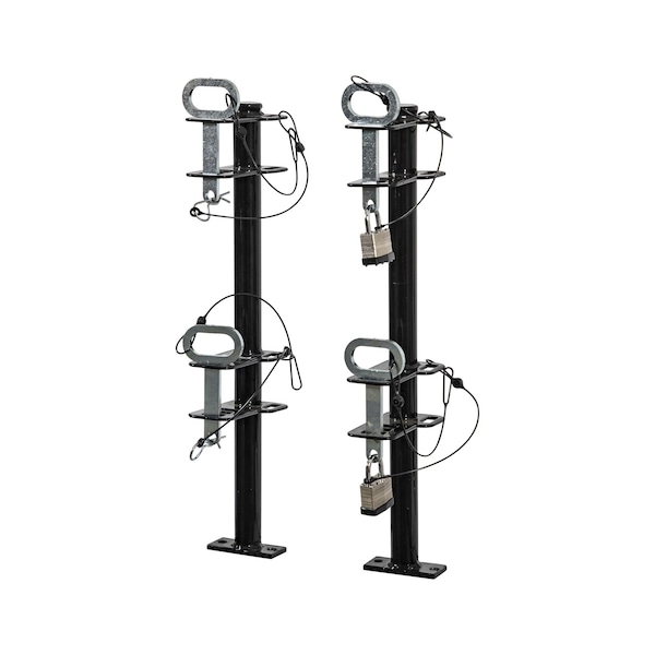 Buyers Products 2 Position Channel-Style Lockable Trimmer Rack for Open Landscape Trailers LT18 - main